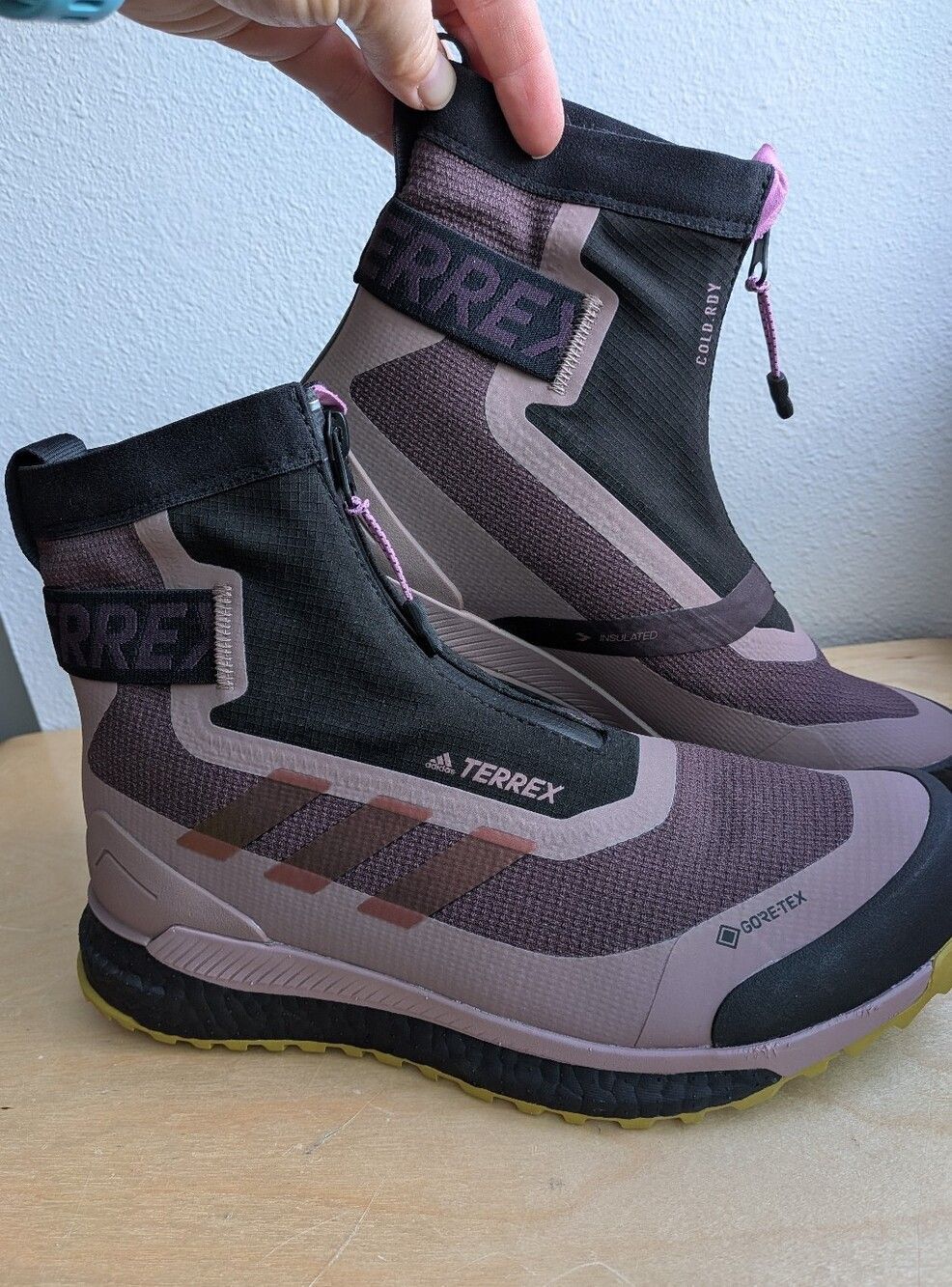 Adidas Terrex Free Hiker Cold.RDY Gore-Tex Winter Boots Maroon Purple GY6759 Wom